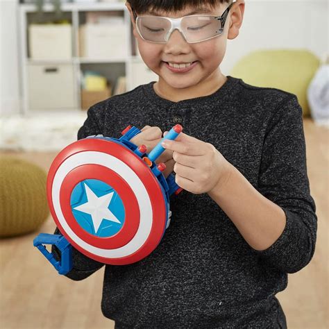 Nerf Marvel Mech Strike Mechasaurs Captain America Redwing Blaster ...
