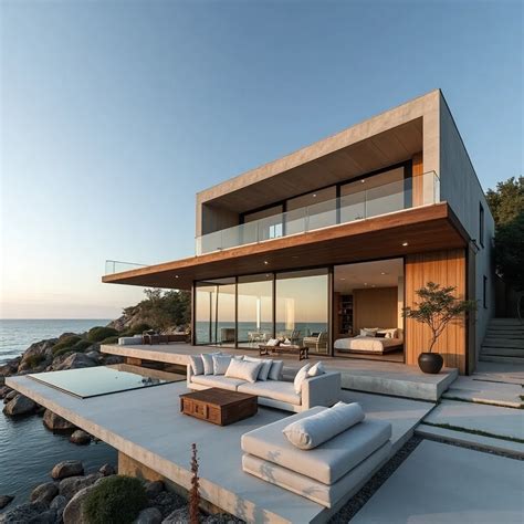 Modern Beach House Ideas - HomeDesignsAI