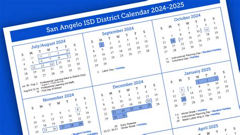 District Calendar - San Angelo Independent School District