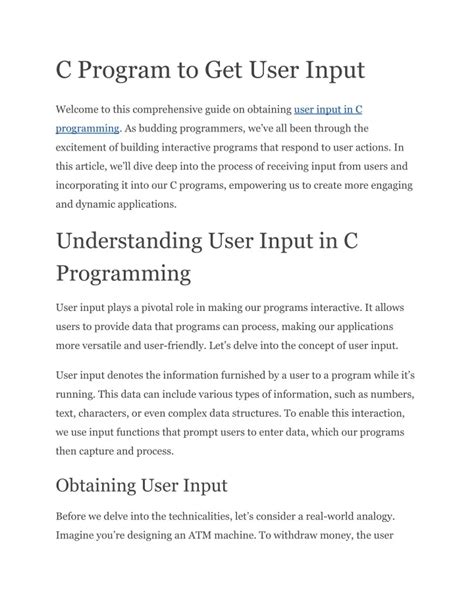 User Input C 的图像结果