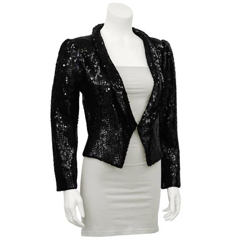 1980's Ungaro Black Sequin Cropped Jacket at 1stDibs | black sequin ...