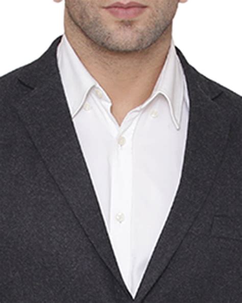 Buy Grey WINTAGE Solid Single-Breasted Blazer with Notched Lapel | AJIO