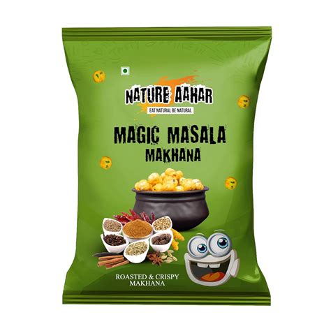 NATURE AAHAR Roasted & Flavored Makhana I gram, Flavoured Crispy ...