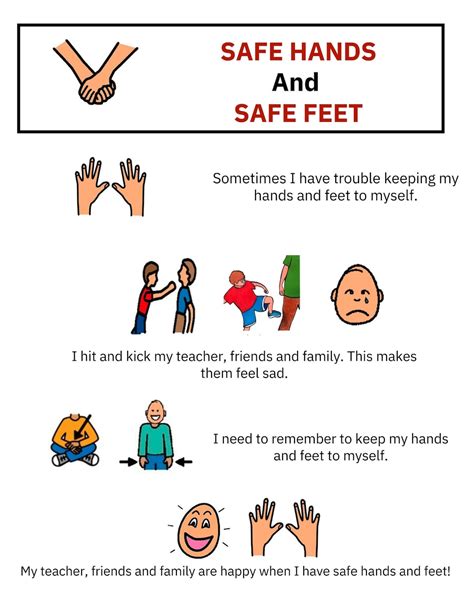 Safe Hands and Feet Social Story for Aggression - Etsy Australia