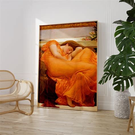 Flaming June - Frederic Leighton (1895) | Famous Napping Woman ...