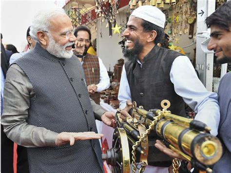PM Modi's surprise visit to 'Hunar Haat'. Check pics - Modi's day out ...