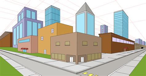 Image result for Multiple Point Perspective Drawing