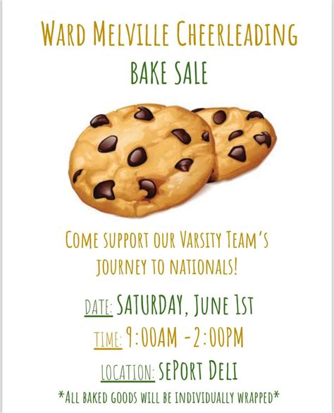 WARD MELVILLE CHEERLEADING BAKE SALE, 301 Main St, East Setauket, NY, 1 ...