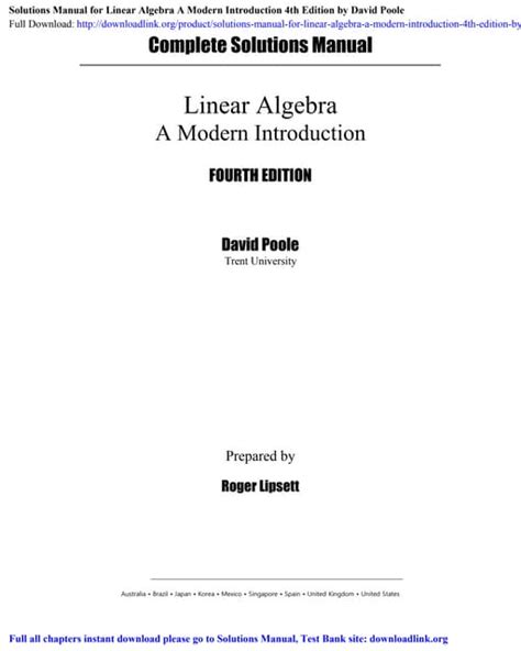 Image result for David Poole Linear Algebra PDF