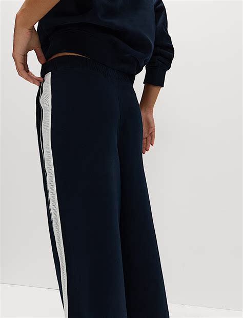Buy Pure Cotton Side Stripe Relaxed Joggers at Marks & Spencer