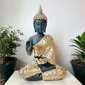 Buy NEELAYA Meditating Buddha Statue with Tealight Candle Holder ...