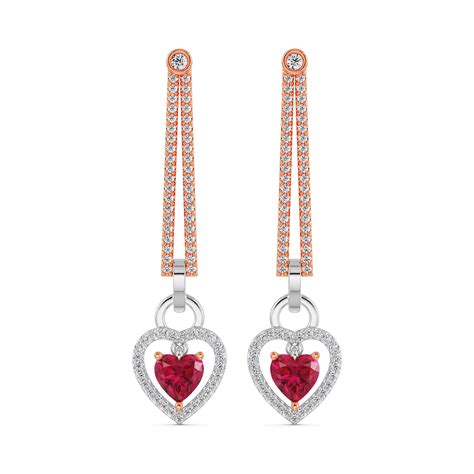 Shop Lab Grown Diamond Drop Heart Earrings Online - 100% Certified ...
