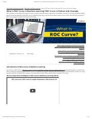 Roc Curve in Machine Learning in Python Code 的图像结果