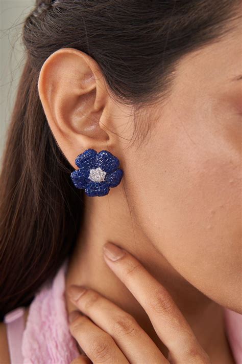 Diana Floral Fantasy Invisible Setting Diamond Studs