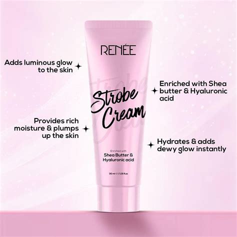 RENEE Strobe Cream, Dewy Finish Highlighter for Face, Smoothens, Plumps ...