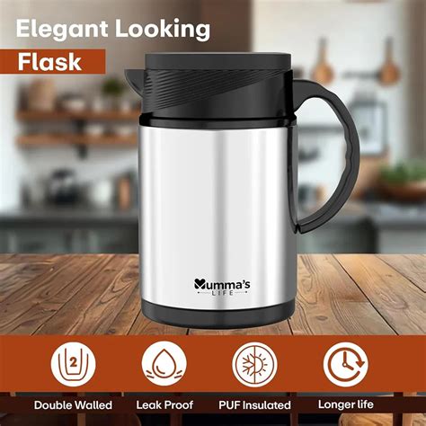 Insulated Steel Flask/Thermos Leak Proof Lid- Dolki (1200 ml ...