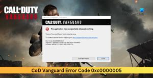 Image result for Cod Error Code 0X00007ffb507b67d1