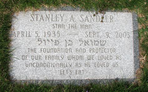 Stanley Adam “Stan” Sandler (1935-2003) - Mémorial Find a Grave