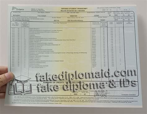 Image result for Ontario Student Transcript