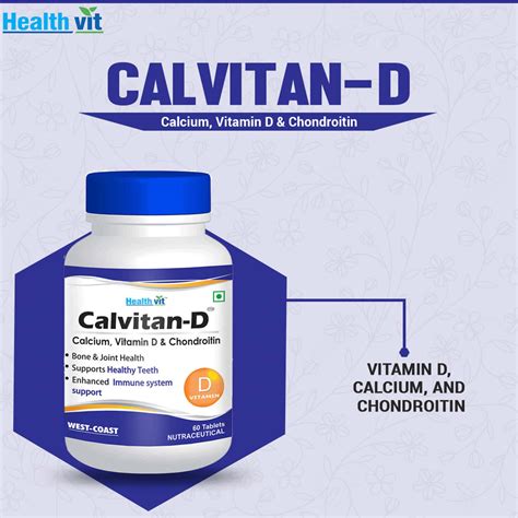 Buy HEALTHVIT CALVITAN-D CALCIUM AND VITAMIN D 60 TABLETS PACK OF 2 ...
