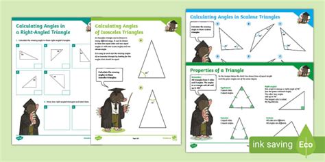 Calculating Angles in Triangles Resource Pack