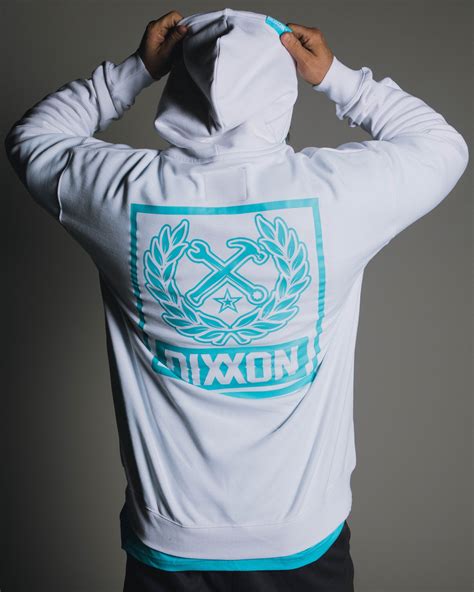 Men's Tiffany Box Crest Zip Up Hoodie - White | Dixxon Flannel Co.