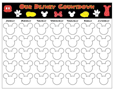 Free Printable Countdown Calendar Template for Easy Planning