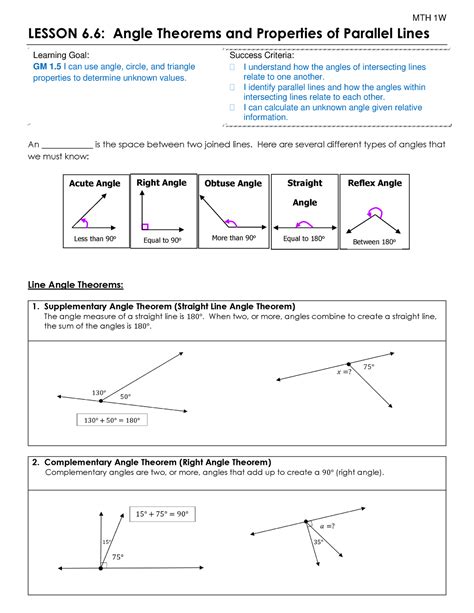 Image result for Angle Theorems Parallel Lines