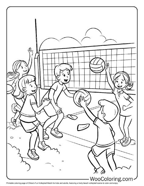 100+ Volleyball coloring pages (FREE) Printable PDF | Woo Coloring