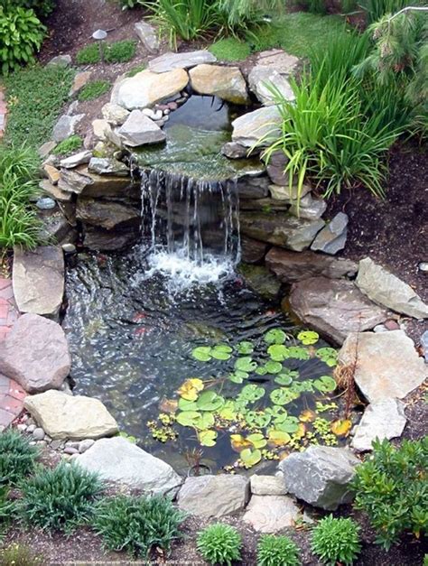 Stunning 43 Great Backyard Pond Waterfall Ideas https://gardenmagz.com ...
