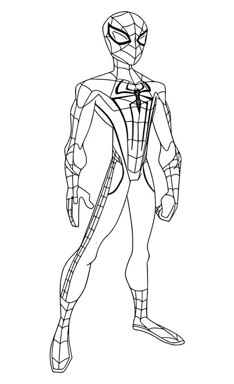 Easy Spiderman Coloring Pages