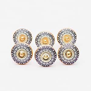 CASADECOR Sage Ceramic Decorative Pulls Knobs for Drawers, Cabinets ...