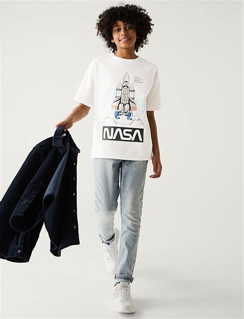 Buy Pure Cotton NASA™ T-Shirt at Marks & Spencer