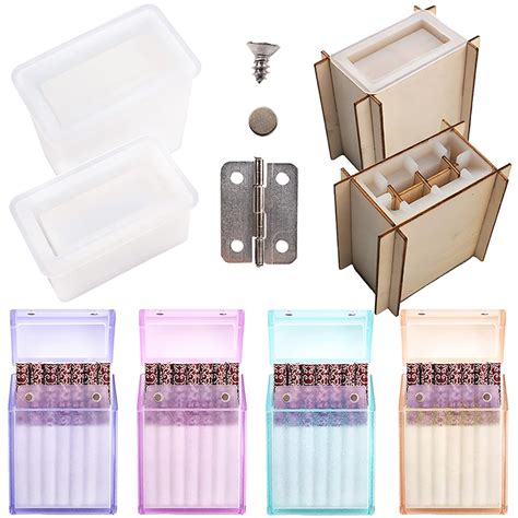 Cigarette Box Epoxy Resin Molds Kit,Resin Molds Silicone Cigarette Case ...