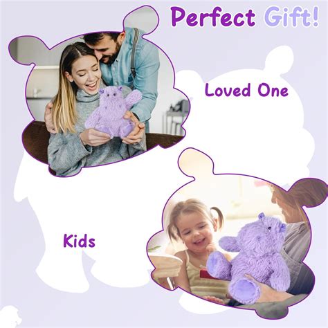 SuzziPals Warmable Hippo Stuffed Animals, Microwave Heating Pads for C ...
