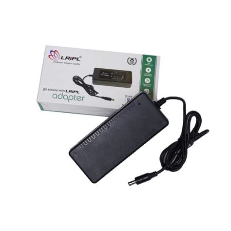 LRIPL Power Adapter 12V 5A with 3 Pin (Plug type AC wire) (Black)