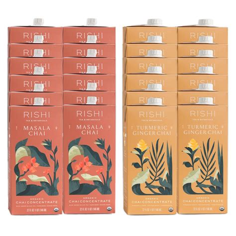 Amazon.com : Rishi Tea Masala Chai Latte & Turmeric Ginger Bundle ...