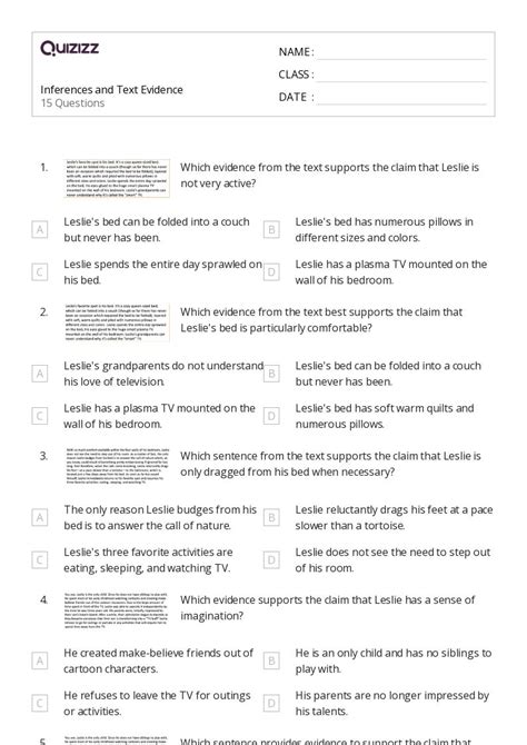 Image result for Reading Worksheets Text Evidence