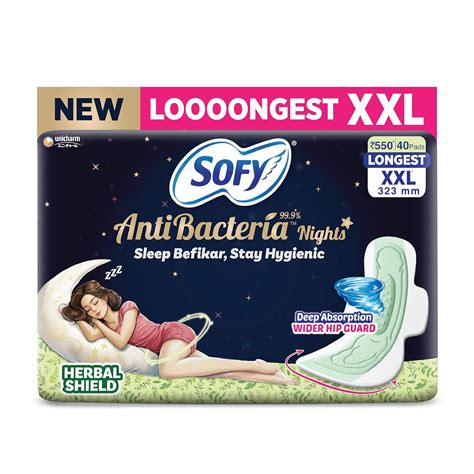 Buy Sofy Women Anti Bacteria Longest XXL Sanitary Pads |Night ...