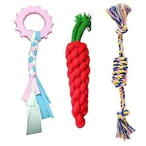 Buy emily pets Durable Cotton Rope Teething Playing Toy for Puppies ...