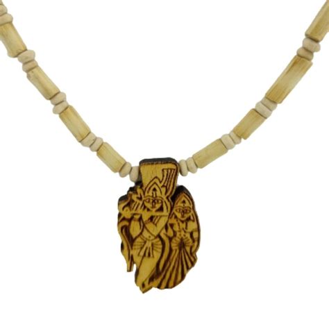 Buy Tulsi Kanthi Mala Radha Krishna Pendant/Natural Tulasi Kanthi Mala ...