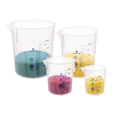 Supertek Reusable Measuring Beaker 100ml, 250ml, 600ml, 1000ml (Set of ...