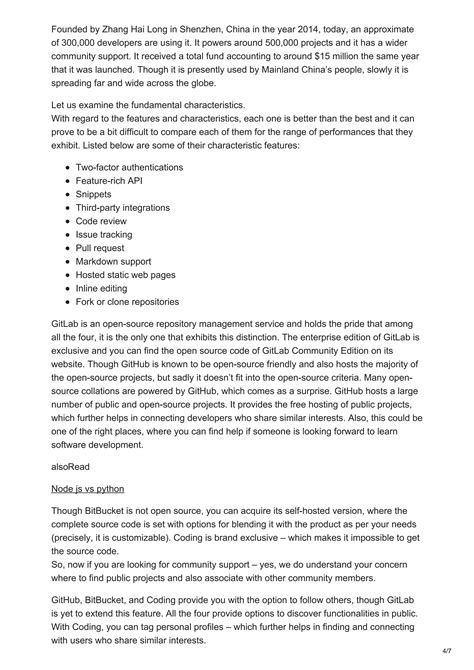 Image result for GitLab vs Bitbucket