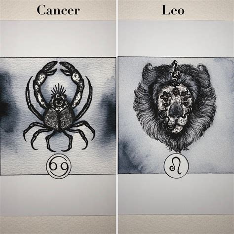 Leo Virgo Cusp Tattoo Design