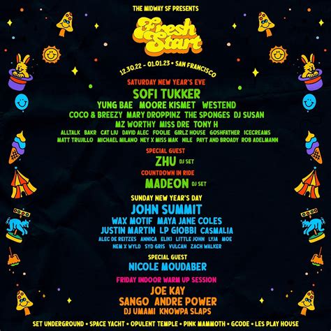 Fresh Start 2023: Zhu, Sofi Tukker, John Summit.. Tickets at The Midway ...