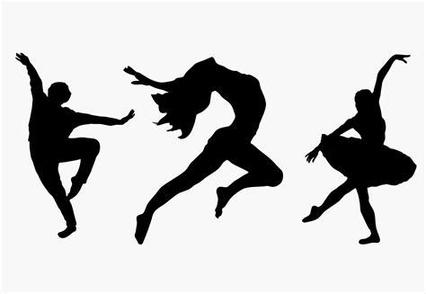 A Clipart Image Featuring Three Silhouettes Of Dancers In Dynamic Poses ...
