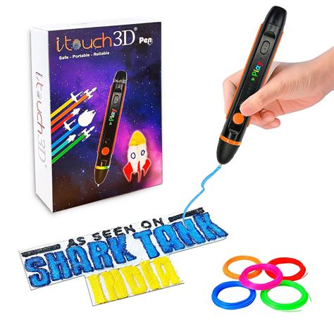 WOL3D ITouch Play 3D Pen with 5 in 1 PLA Filament 5 Meter Each for 3D ...