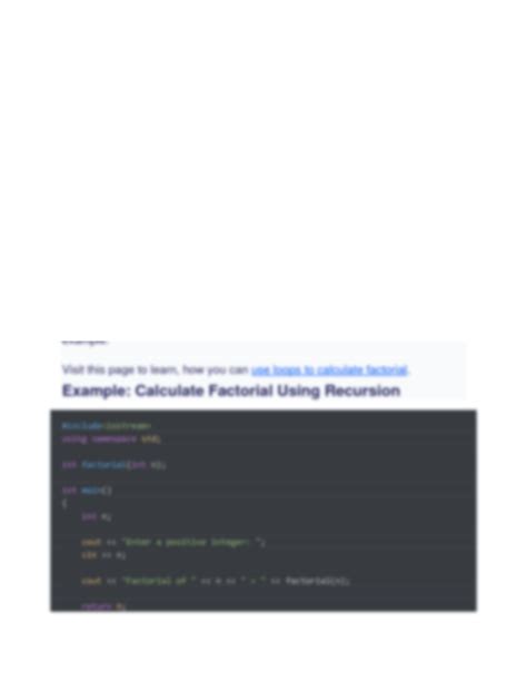 Image result for Factorial C Program Using Recursion