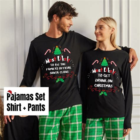 Custom Family Matching Christmas Pajamas, Adult Christmas Pajamas ...
