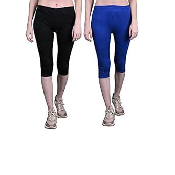 Buy TIK TOK WEARS Kids Girls Plain Capri Pack of 2 (7-8 Years, Black ...